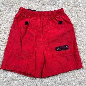 OshKosh B'gosh Baby Red Cotton Blend Elastic Waist Pull On Shorts 18 Months‎